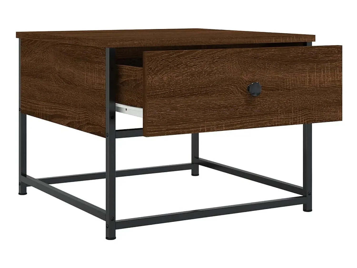 Mesa De Centro| Mesa de centro | Mesa de apoio 51x51x40 cm derivados de madeira carvalho Castanho