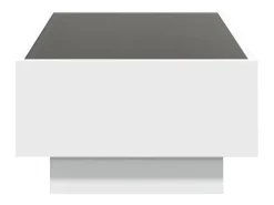 Mesa De Centro| Mesa de centro | Mesa de apoio c/ LEDs 90x50x30 cm derivados de madeira Branco