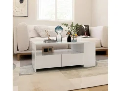 Mesa De Centro* Mesa de centro | Mesa de apoio 102x55x42 cm derivados de madeira Branco