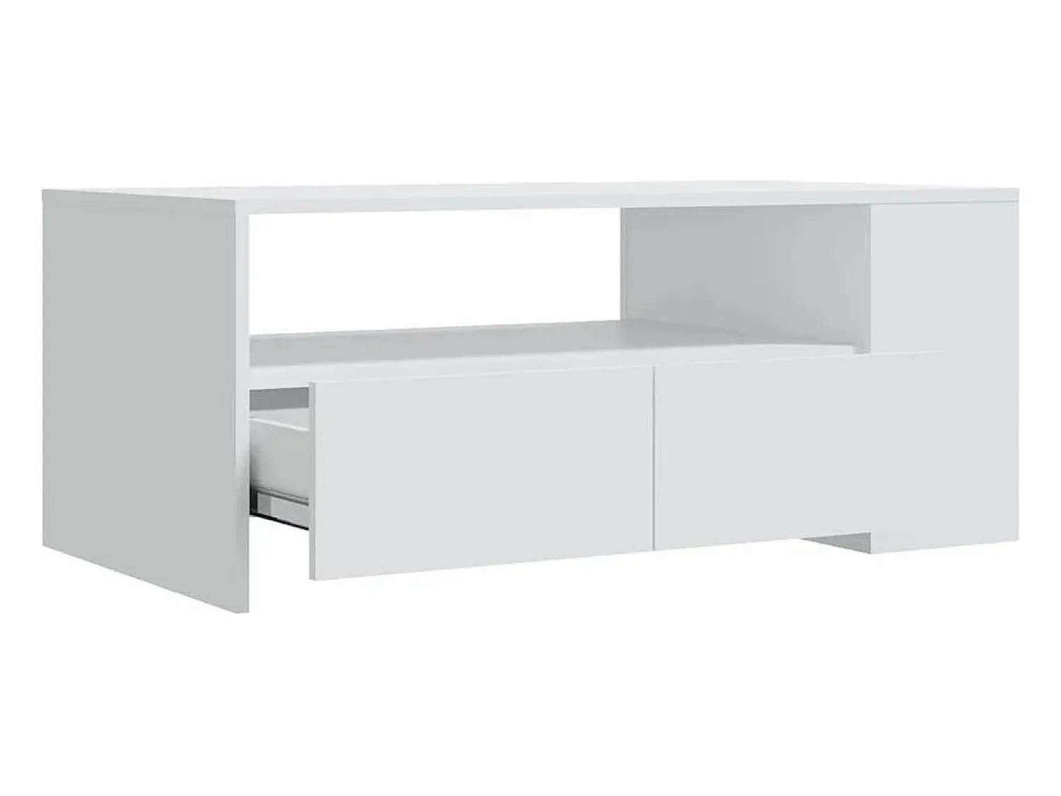 Mesa De Centro* Mesa de centro | Mesa de apoio 102x55x42 cm derivados de madeira Branco
