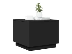 Mesa de centro | Mesa de apoio com luzes LED 50x50x40 cm^ Mesa De Centro