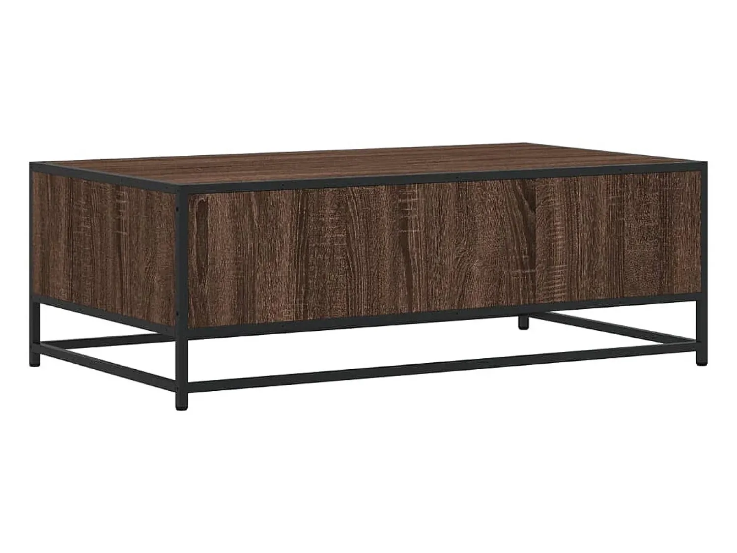 Mesa De Centro| Mesa de centro | Mesa de apoio 100x57x35 cm deriv. madeira/metal carvalho Castanho