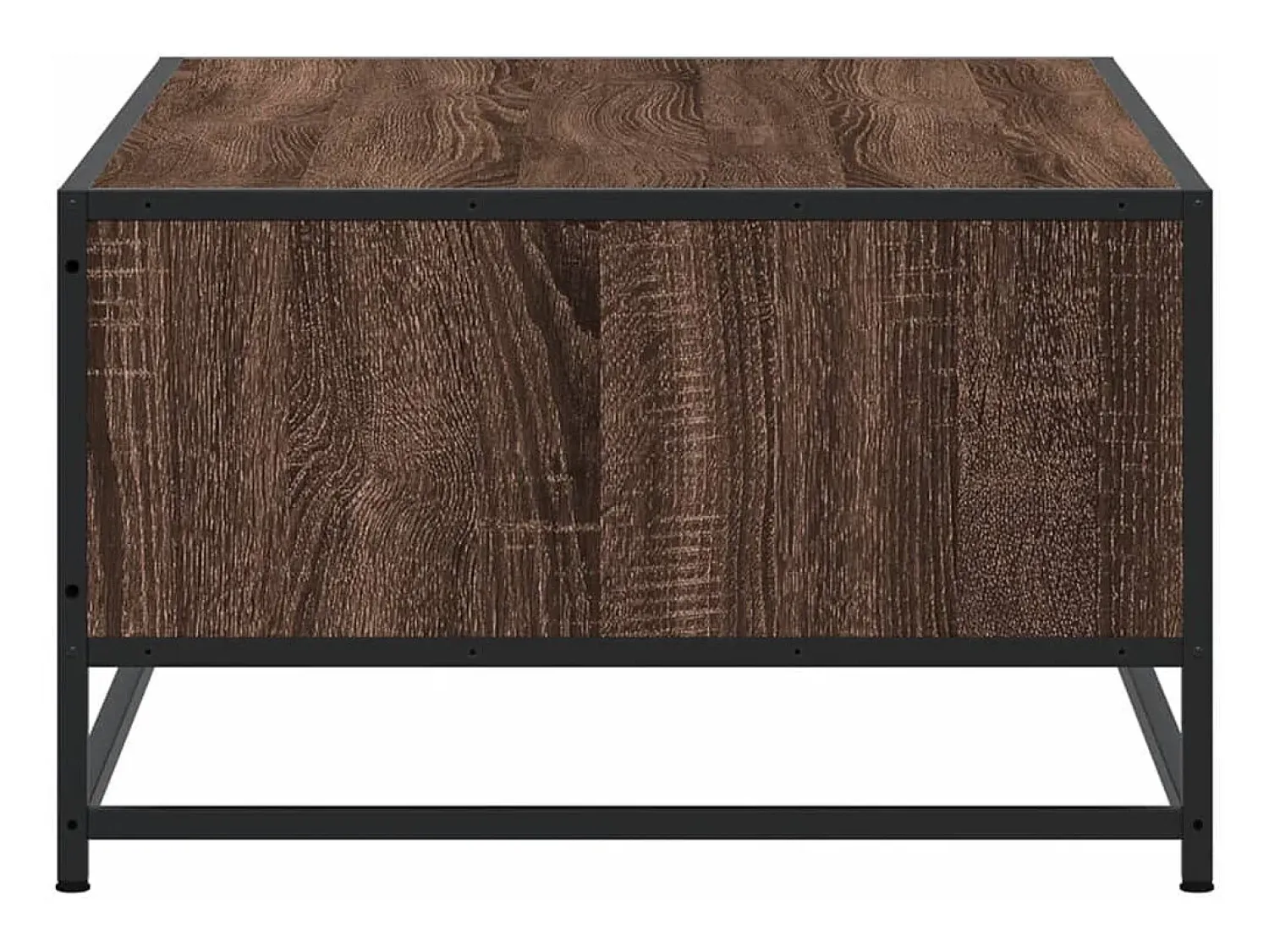 Mesa De Centro| Mesa de centro | Mesa de apoio 100x57x35 cm deriv. madeira/metal carvalho Castanho