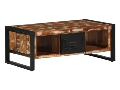 Mesa De Centro* Mesa de centro | Mesa de apoio 90x50x36 cm madeira maciça recuperada Multicor