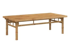 Mesa De Centro| Mesa de centro | Mesa de apoio | Mesa de café 110x55x35 cm bambu Castanho