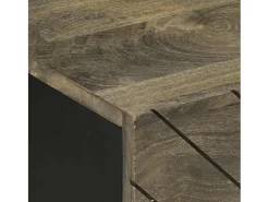 Mesa De Centro* Mesa de centro | Mesa de apoio 100x54x40 cm madeira de mangueira maciça Preto