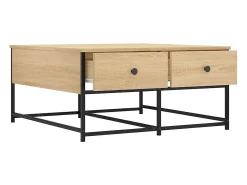 Mesa de centro | Mesa de apoio 80x80x40 cm derivados de madeira carvalho sonoma^ Mesa De Centro