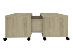 Clearance Mesa de centro | Mesa de apoio 75x75x38 cm contraplacado carvalho sonoma Castanho