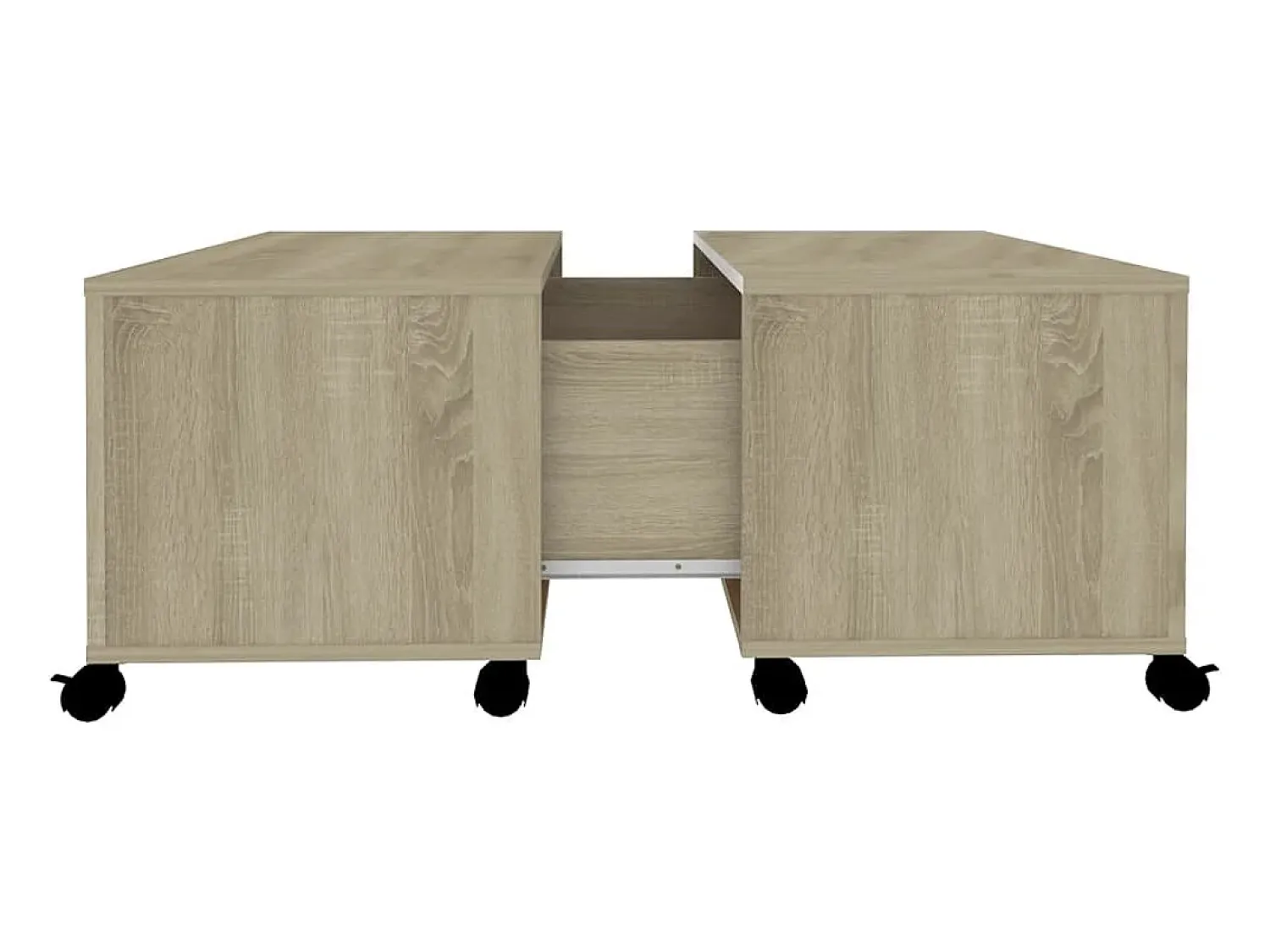 Clearance Mesa de centro | Mesa de apoio 75x75x38 cm contraplacado carvalho sonoma Castanho
