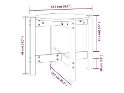 Mesa de centro | Mesa de apoio Ø 52.5x45 cm madeira pinho maciça -mel^ Mesa De Centro