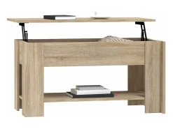Mesa De Centro* Mesa de centro | Mesa de apoio 101x49x52 cm madeira processada carvalho sonoma Castanho