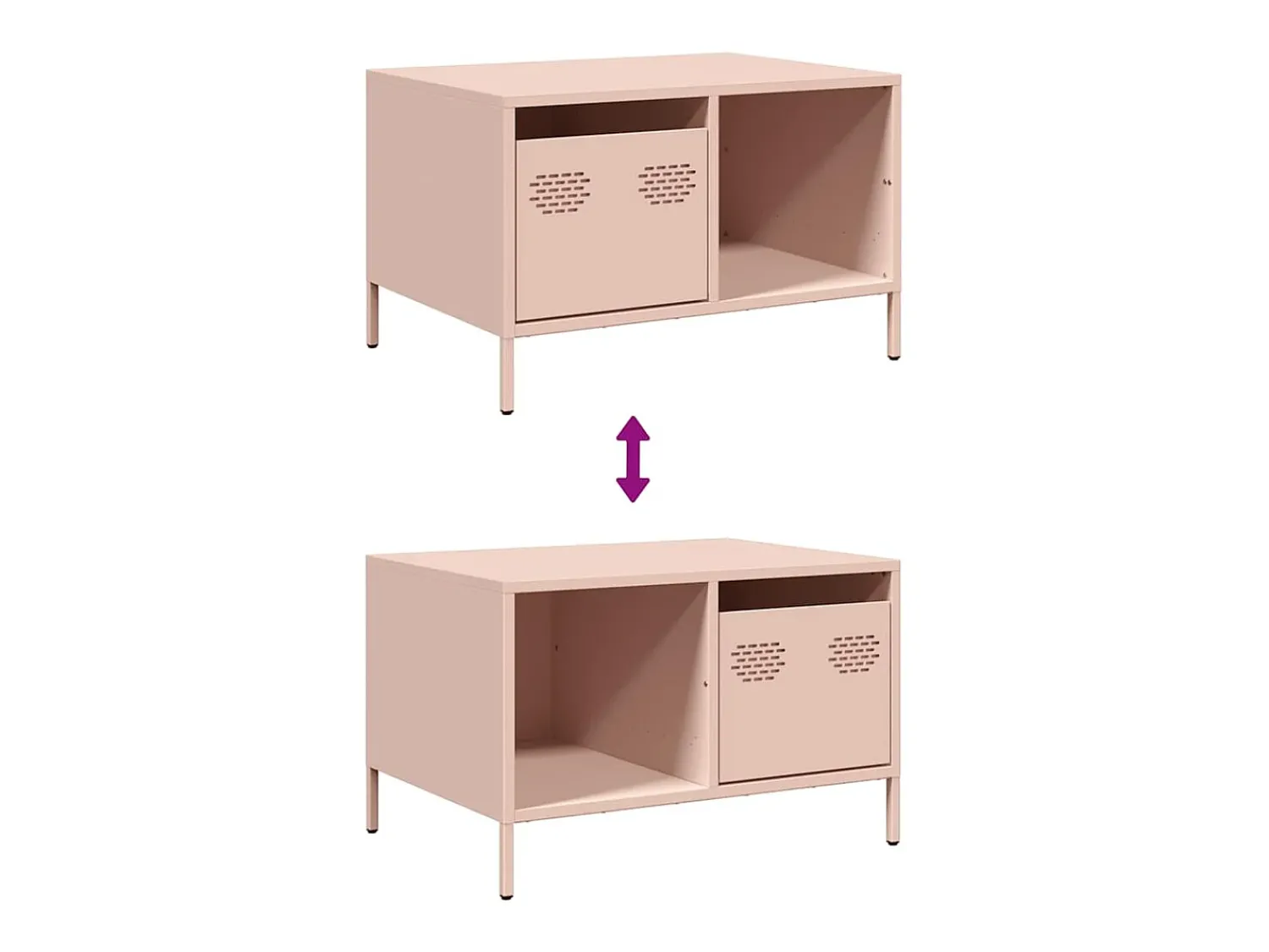 Discount Mesa de centro | Mesa de apoio 68.5x50x43.5 cm aço laminado a frio Rosa
