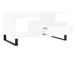 Mesa De Centro| Mesa de centro | Mesa de apoio 90x49x45 cm derivados de madeira Branco