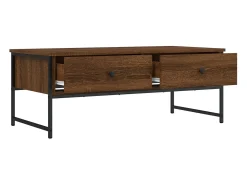 Best Mesa de centro | Mesa de apoio 101x49x39.5 cm derivados madeira carvalho Castanho