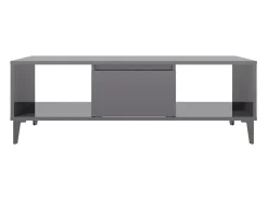 Mesa De Centro| Mesa de centro | Mesa de apoio derivados de madeira cinza brilhante Cinzento