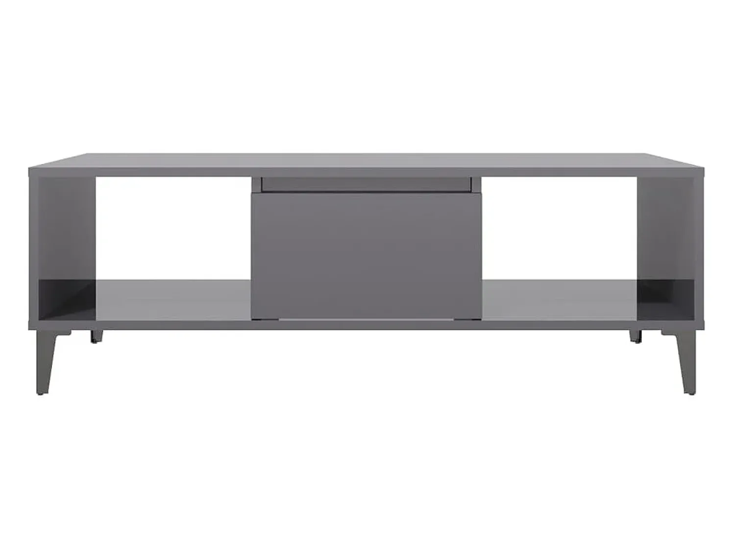 Mesa De Centro| Mesa de centro | Mesa de apoio derivados de madeira cinza brilhante Cinzento