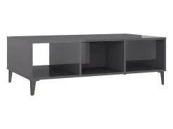 Mesa De Centro| Mesa de centro | Mesa de apoio derivados de madeira cinza brilhante Cinzento