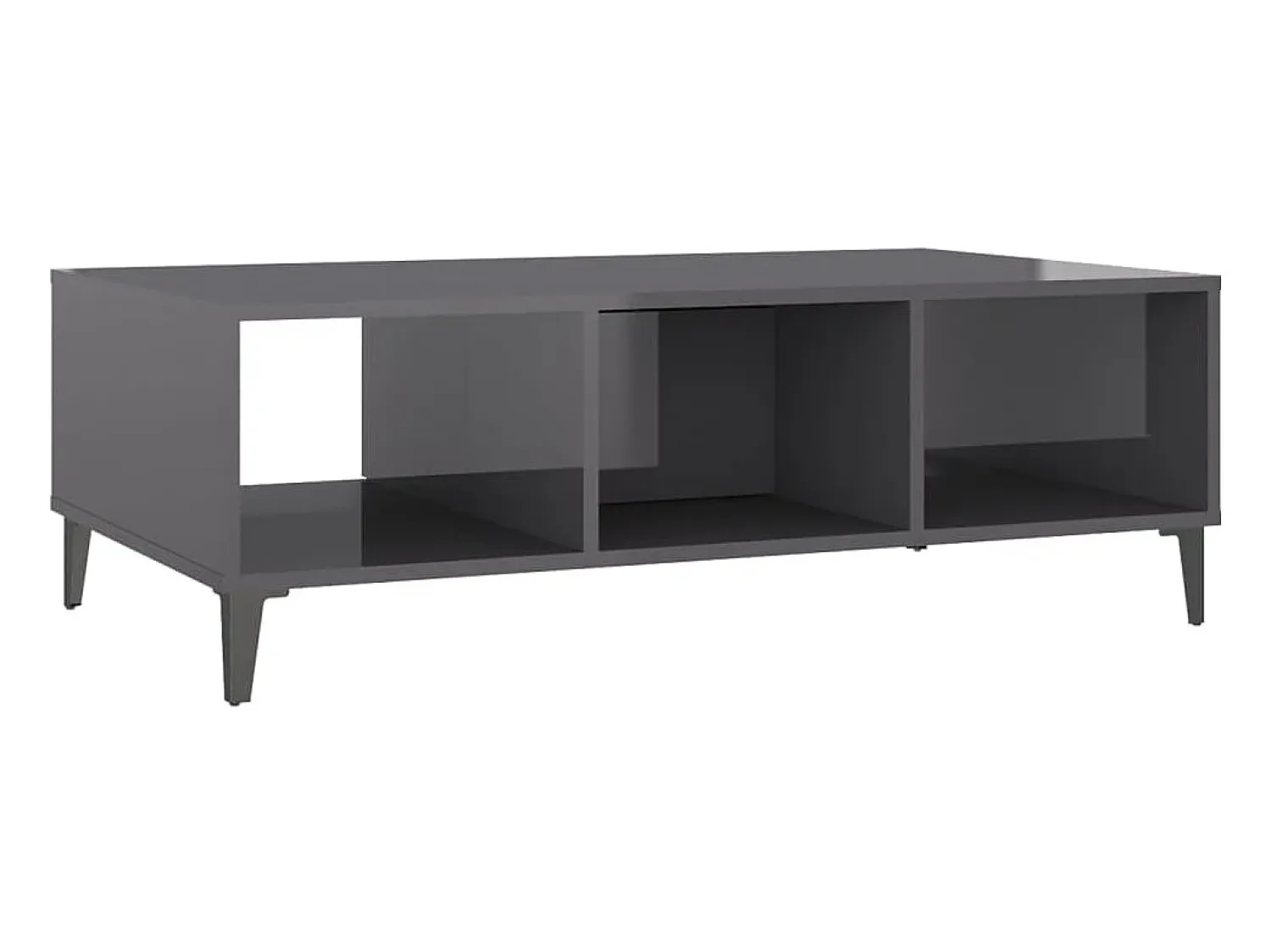 Mesa De Centro| Mesa de centro | Mesa de apoio derivados de madeira cinza brilhante Cinzento