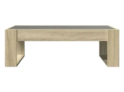 Mesa de centro | Mesa de apoio luzes LED Infinity 90x53x30 cm carvalho sonoma^ Mesa De Centro