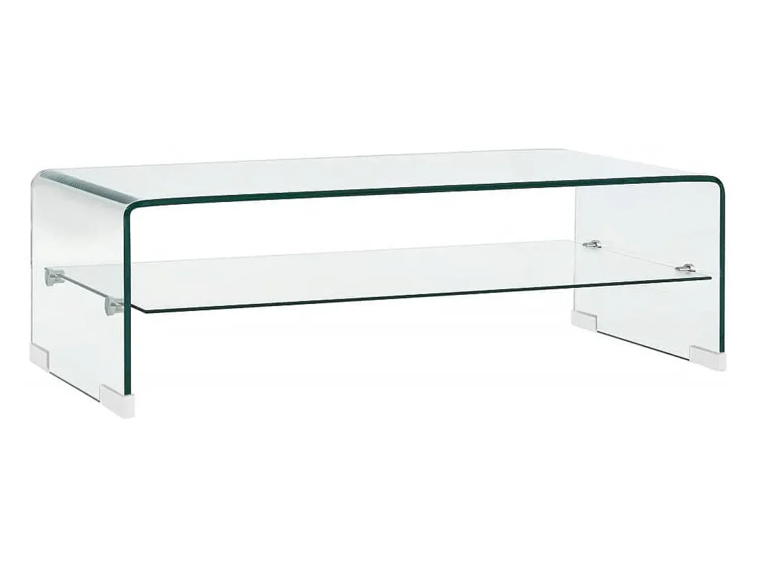 New Mesa de centro | Mesa de apoio 98x45x31 cm vidro temperado Transparente
