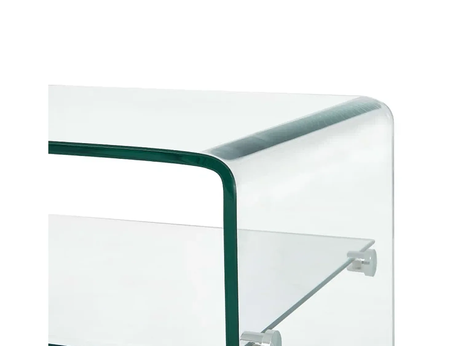 New Mesa de centro | Mesa de apoio 98x45x31 cm vidro temperado Transparente