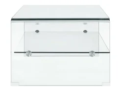 New Mesa de centro | Mesa de apoio 98x45x31 cm vidro temperado Transparente