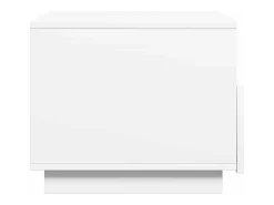 Mesa De Centro| Mesa de centro | Mesa de apoio com luzes LED 50x49x40 cm Branco