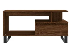 Mesa de centro | Mesa de apoio 90x49x45 cm derivados de madeira carvalho^ Mesa De Centro