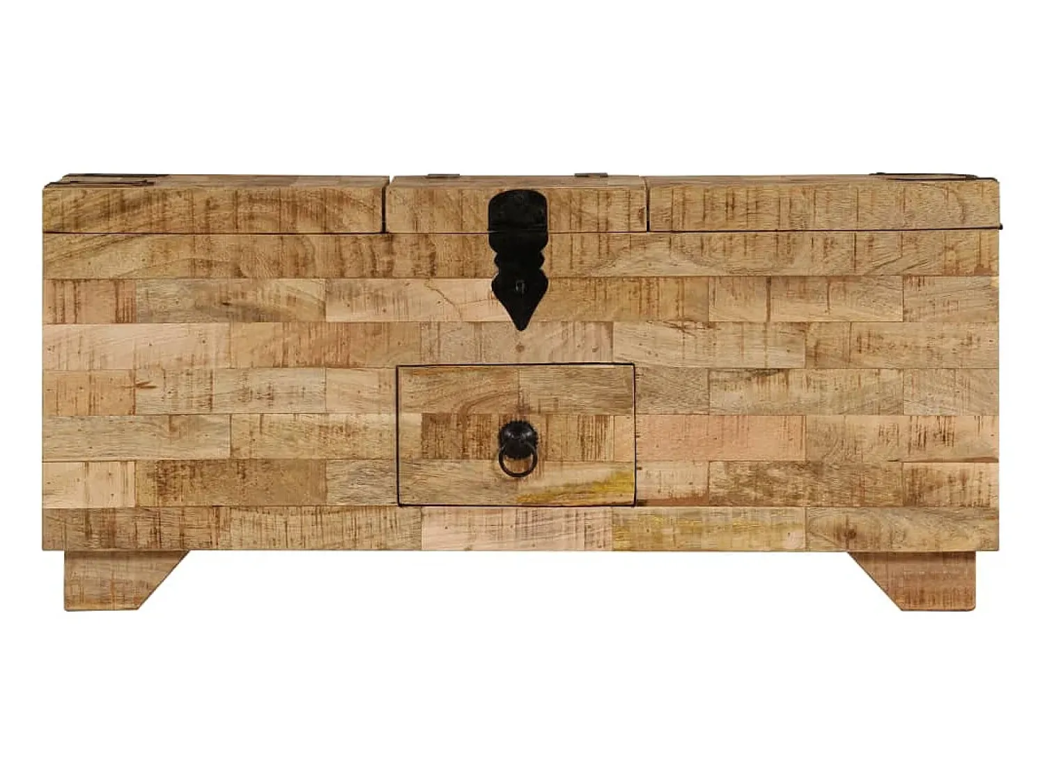 Mesa De Centro| Mesa de centro | Mesa de apoio madeira de mangueira maciça 80x40x35 cm Castanho