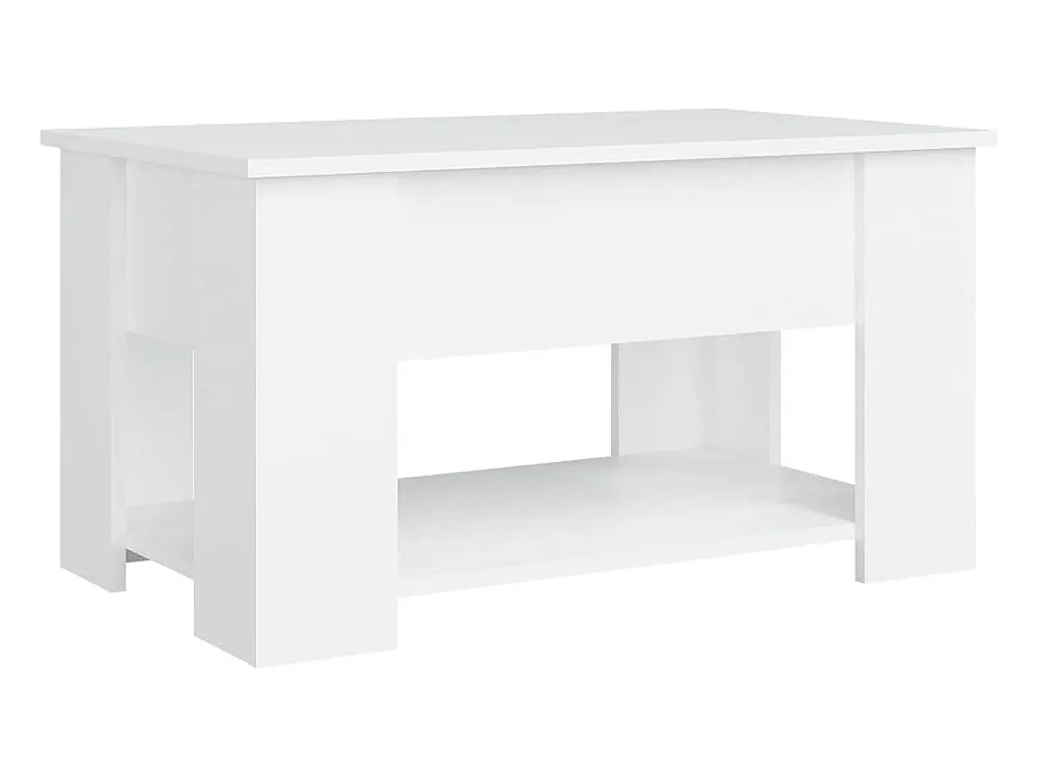 Discount Mesa de centro | Mesa de apoio 79x49x41 cm madeira processada Branco