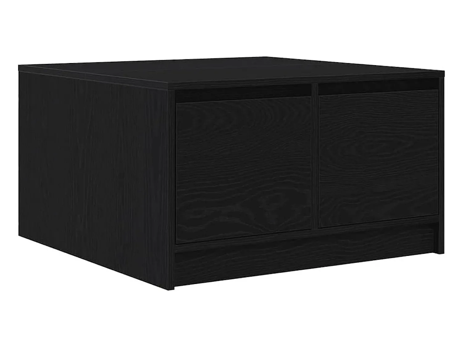 Hot Mesa de centro | Mesa de apoio com gavetas 70.5x70x40 cm carvalho Preto
