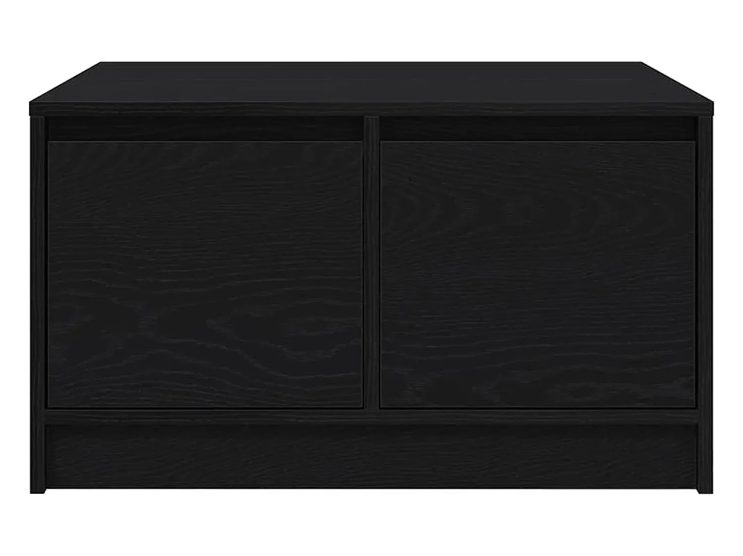 Hot Mesa de centro | Mesa de apoio com gavetas 70.5x70x40 cm carvalho Preto