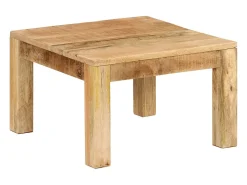 Mesa de centro | Mesa de apoio | Mesa de café 55x55x35 cm madeira de mangueira maciça^ Mesa De Centro