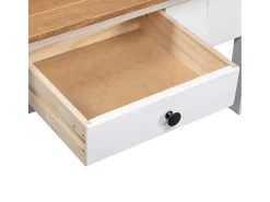 Outlet Mesa de centro | Mesa de apoio 100x60x45 cm pinho maciço Panama Branco
