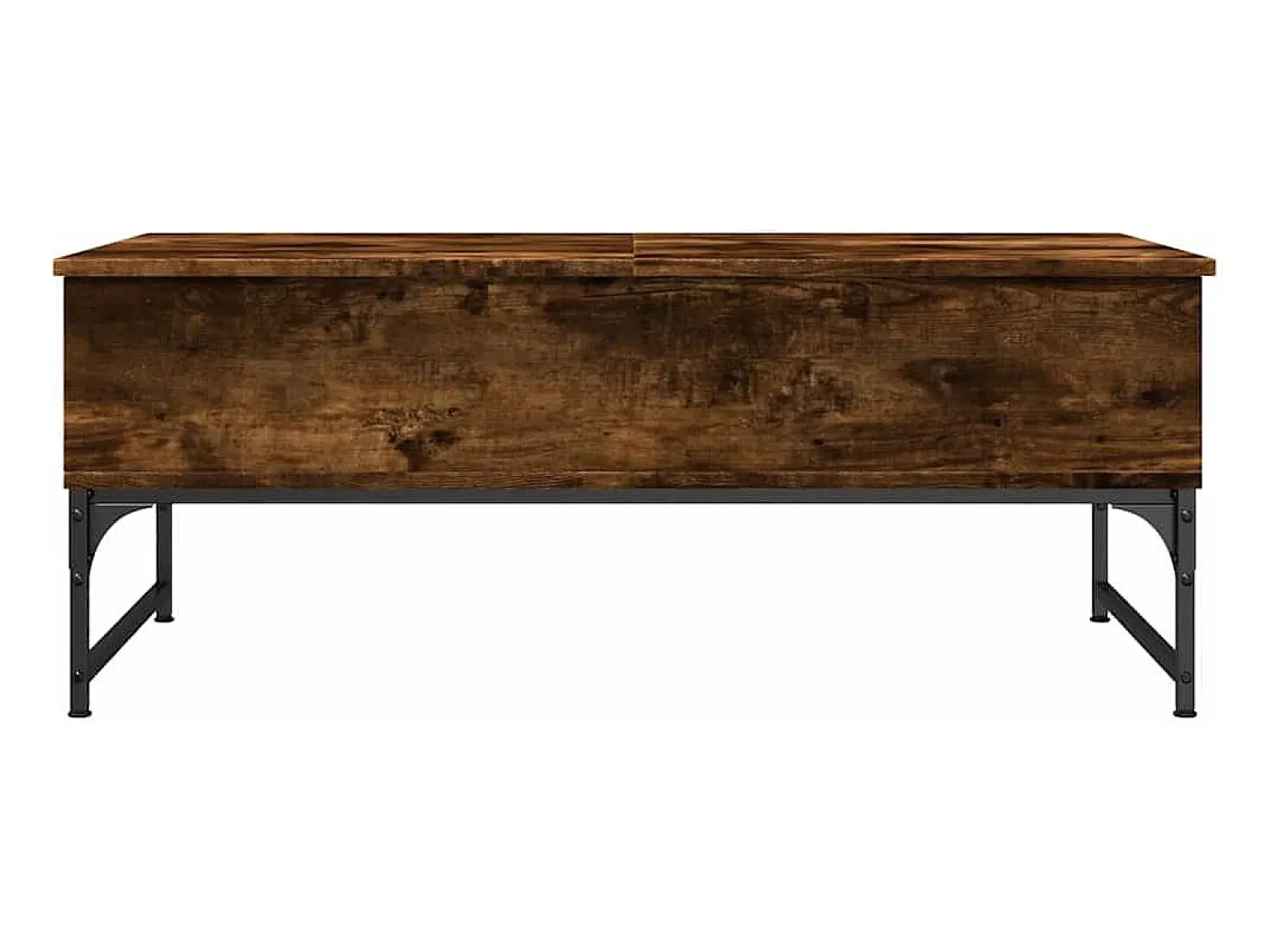 Mesa De Centro| Mesa de centro | Mesa de apoio 100x50x40cm deriv. madeira/metal carvalho fumado Castanho