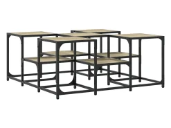 Mesa de centro | Mesa de apoio 91x91x40 cm derivados de madeira carvalho sonoma^ Mesa De Centro