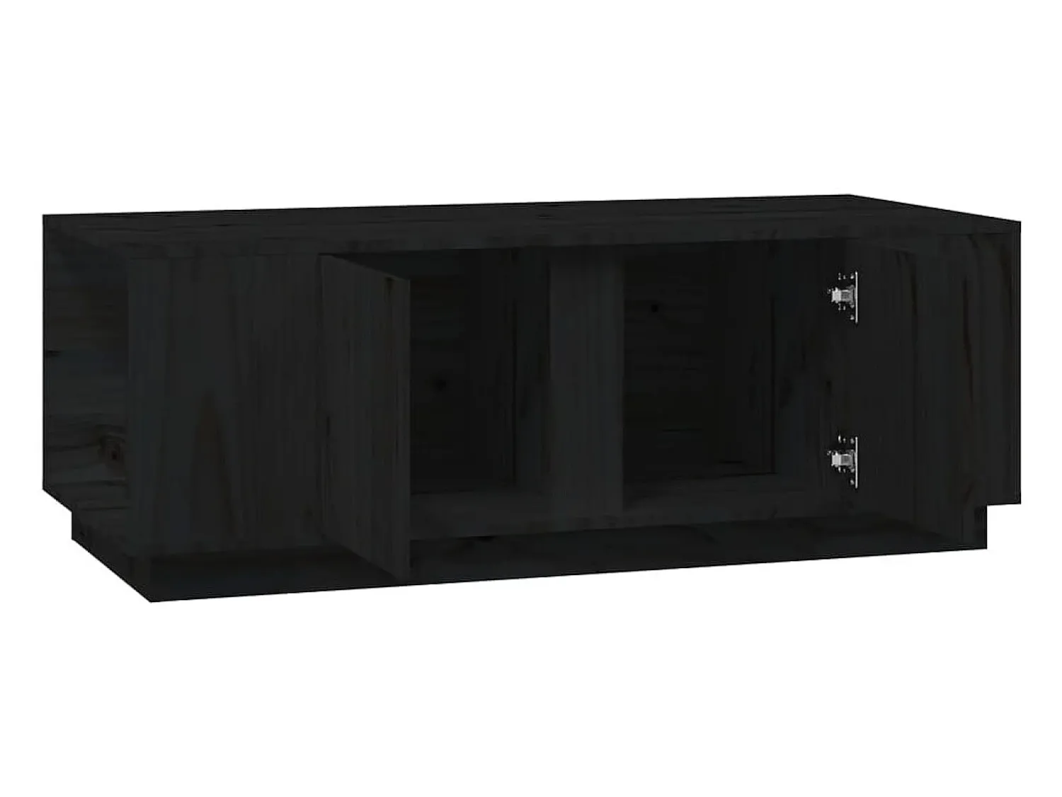 Mesa De Centro* Mesa de centro | Mesa de apoio 110x50x40 cm madeira de pinho maciça Preto