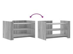 Mesa De Centro| Mesa de centro | Mesa de apoio 80x50x50 cm derivados de madeira sonoma Cinzento