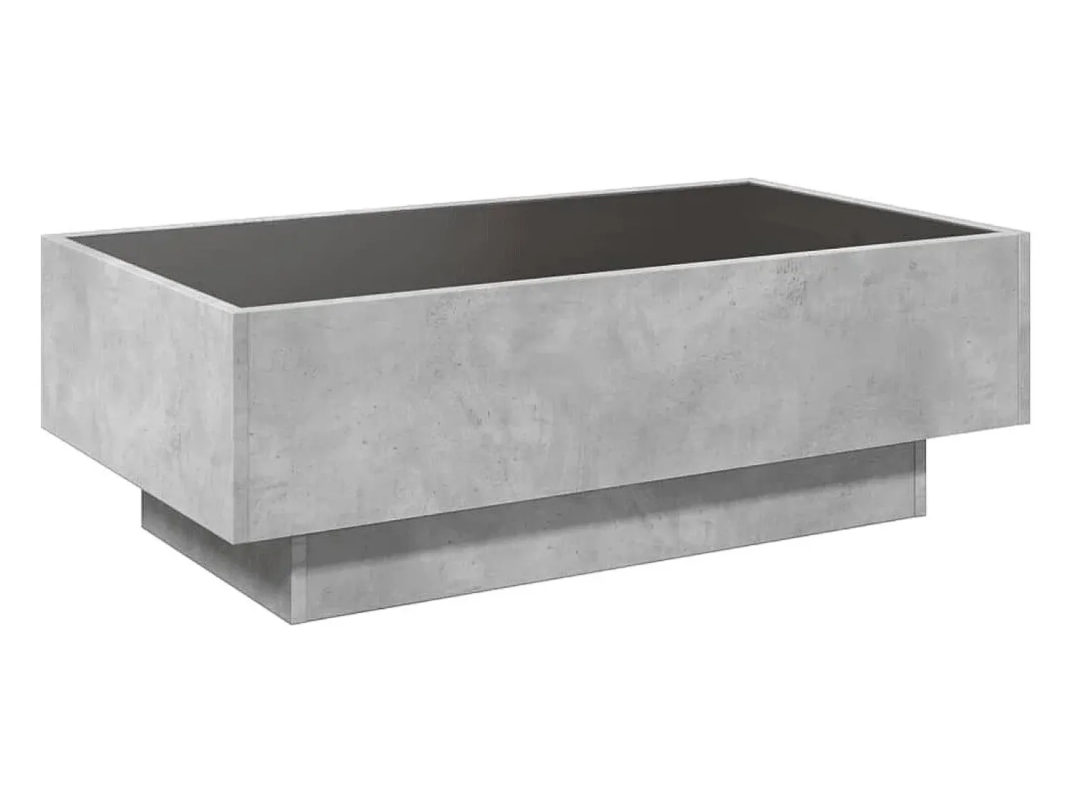 Discount Mesa de centro | Mesa de apoio c/ LEDs 90x50x30 cm derivados de madeira Cinzento