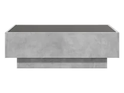 Discount Mesa de centro | Mesa de apoio c/ LEDs 90x50x30 cm derivados de madeira Cinzento