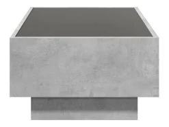 Discount Mesa de centro | Mesa de apoio c/ LEDs 90x50x30 cm derivados de madeira Cinzento
