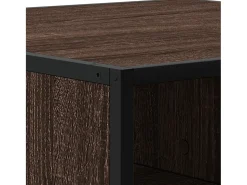 Mesa De Centro* Mesa de centro | Mesa de apoio 80x80x30 cm deriv. madeira/metal carvalho Castanho