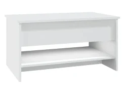 Mesa De Centro| Mesa de centro | Mesa de apoio 80x50x40 cm derivados de madeira Branco