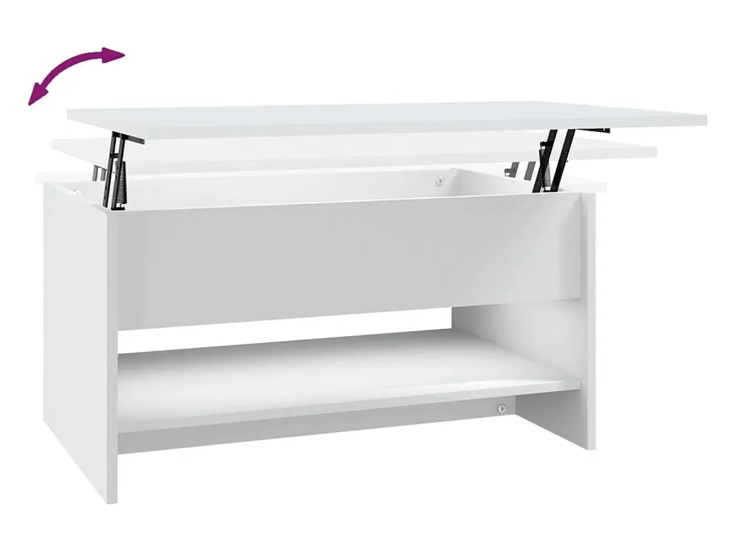Mesa De Centro| Mesa de centro | Mesa de apoio 80x50x40 cm derivados de madeira Branco
