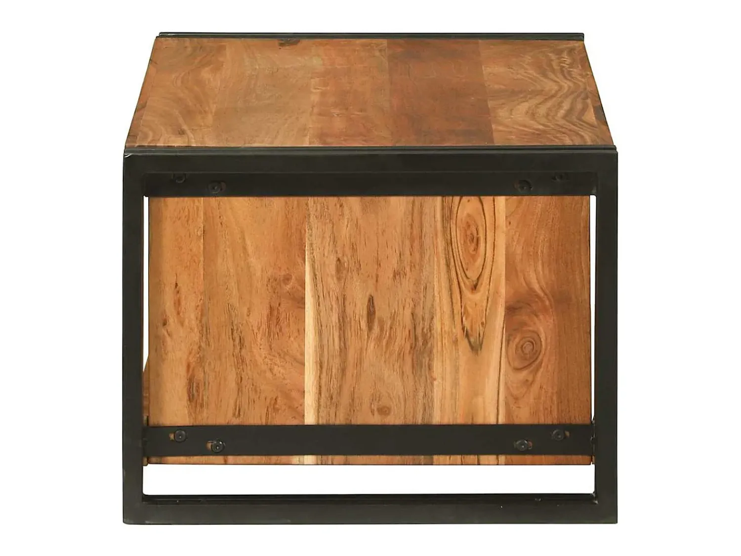 Mesa De Centro* Mesa de centro | Mesa de apoio | Mesa de café 90x50x38 cm Madeira de acácia maciça Castanho