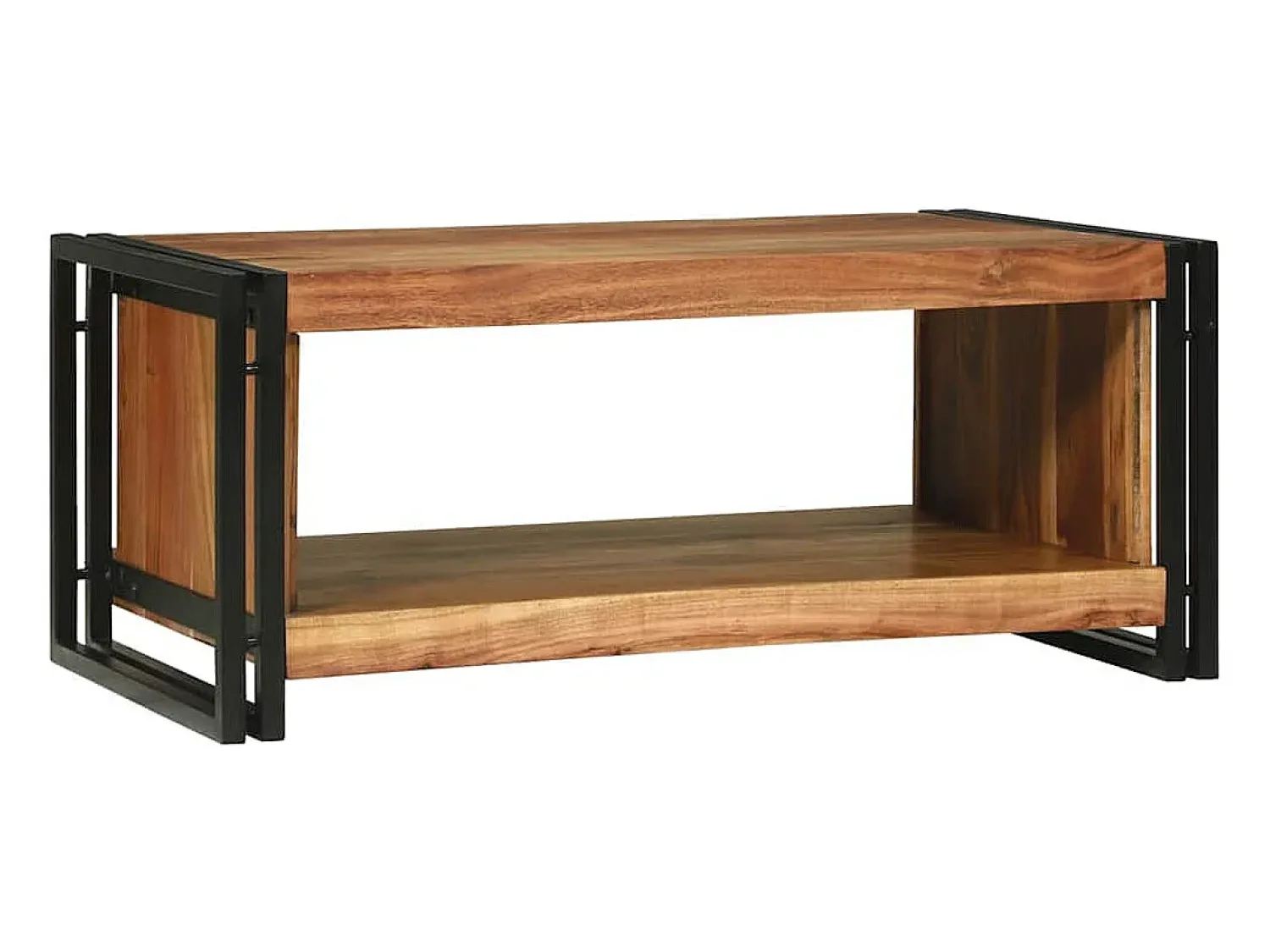 Mesa De Centro* Mesa de centro | Mesa de apoio | Mesa de café 90x50x38 cm Madeira de acácia maciça Castanho