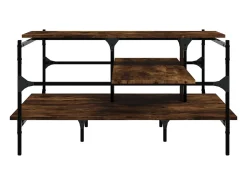 Sale Mesa de centro | Mesa de apoio 100x100x48.5cm derivados madeira carvalho fumado Castanho
