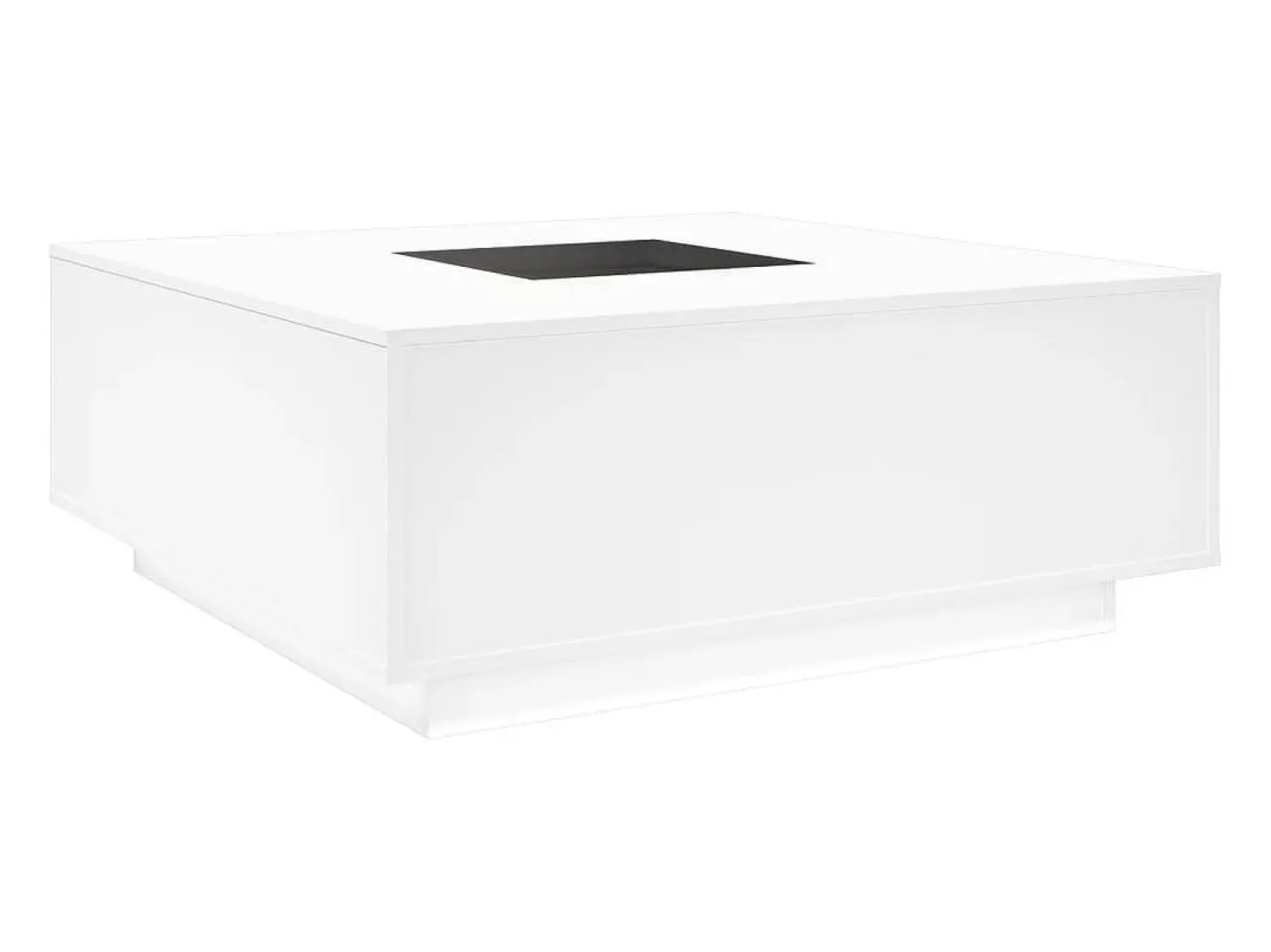 Discount Mesa de centro | Mesa de apoio luzes LED Infinity 100x100x40 cm Branco