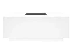 Discount Mesa de centro | Mesa de apoio luzes LED Infinity 100x100x40 cm Branco