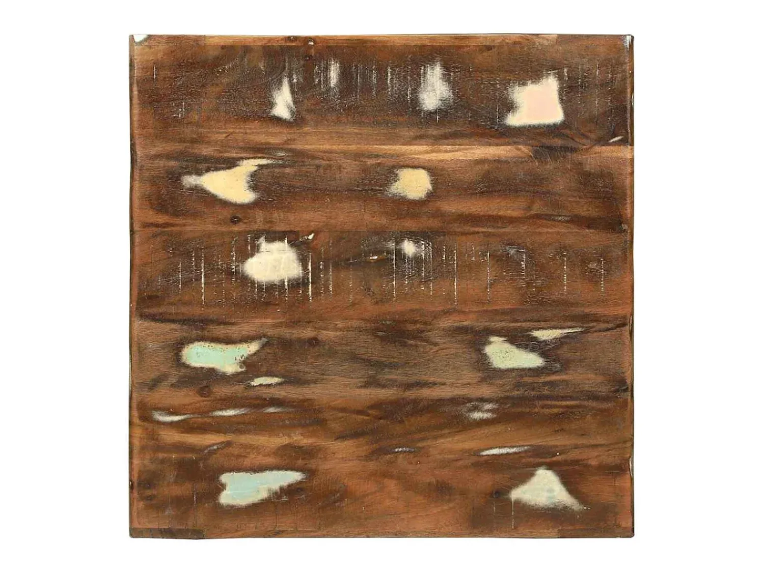 Best Mesa de centro | Mesa de apoio | Mesa de café 50x50x35 cm Madeira recuperada maciça Multicor